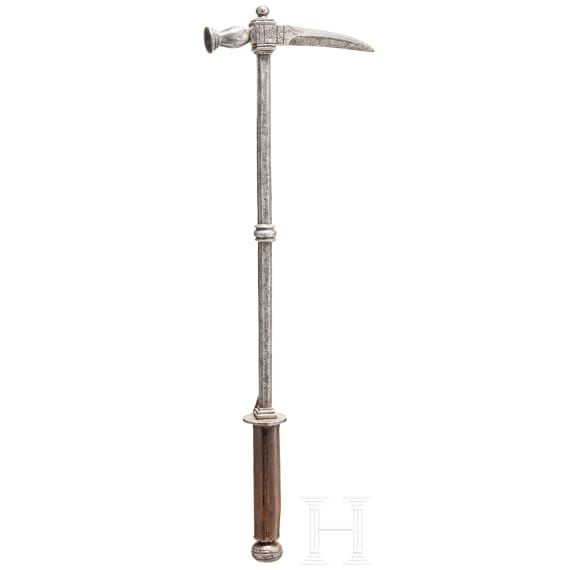 A German or Polish chiselled horseman's hammer, circa 1600