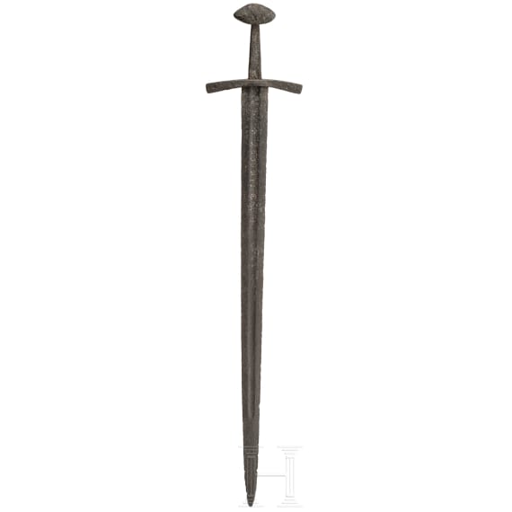 A German knightly sword with inscription, circa 1100