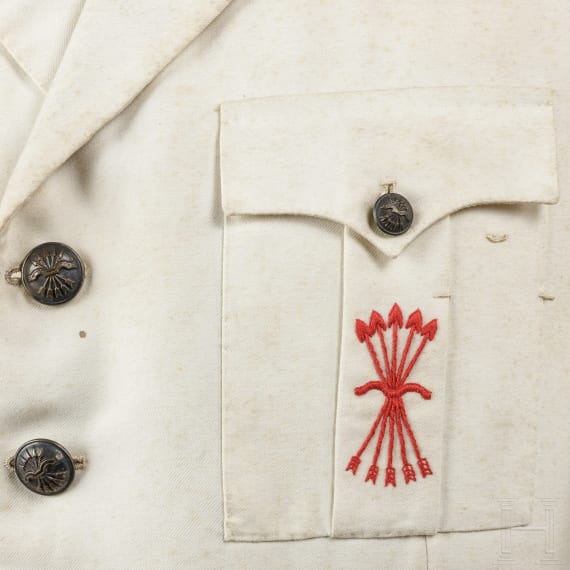 A tunic for a member of the fascist Falange movement, circa 1935