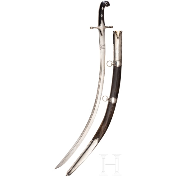 A silver-mounted sabre à la Mameluk, ca. 1820