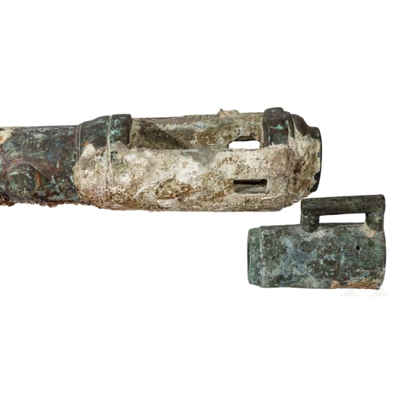 A bronze Italian breech-loading naval gun, 16th century
