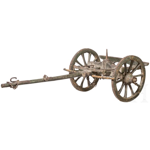 A limber for the model of a French fieldgun, 19th century