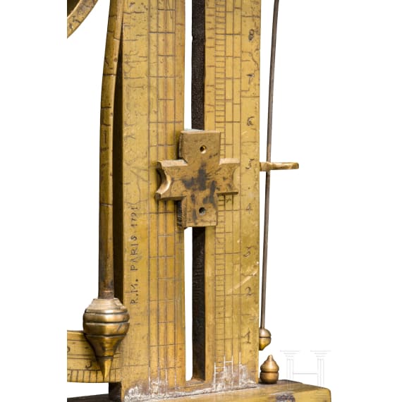 A directional unit for cannons, signed and dated "R.M. Paris 1791"