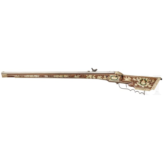 A profusely bone-inlaid South German Renaissance wheel-lock carbine, circa 1580