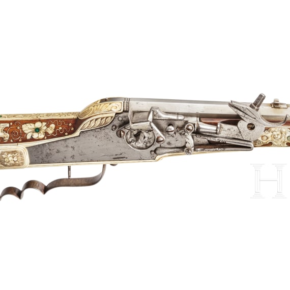 A profusely bone-inlaid South German Renaissance wheel-lock carbine, circa 1580