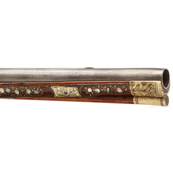 An important mother-of-pearl-inlaid matchlock-musket, Dresden, circa 1580/90