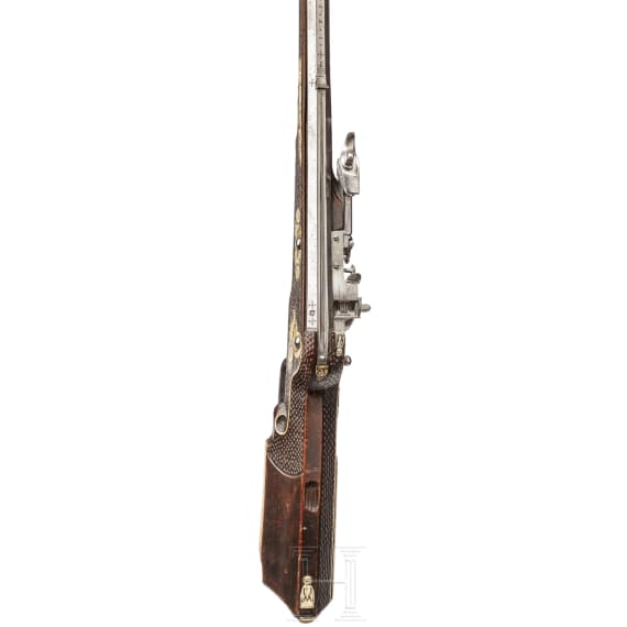 A military wheel-lock rifle by Balthasar Dressler in Dresden, dated 1596
