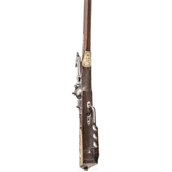 A military wheel-lock rifle by Balthasar Dressler in Dresden, dated 1596