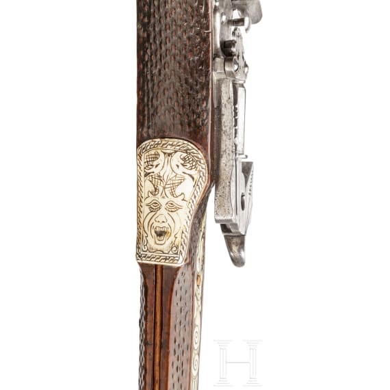 A military wheel-lock rifle by Balthasar Dressler in Dresden, dated 1596
