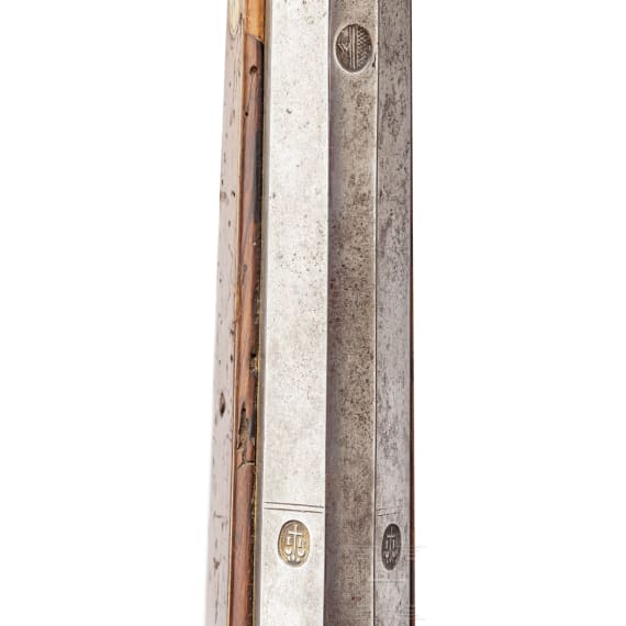 A bone-inlaid German matchlock musket, dated 1610