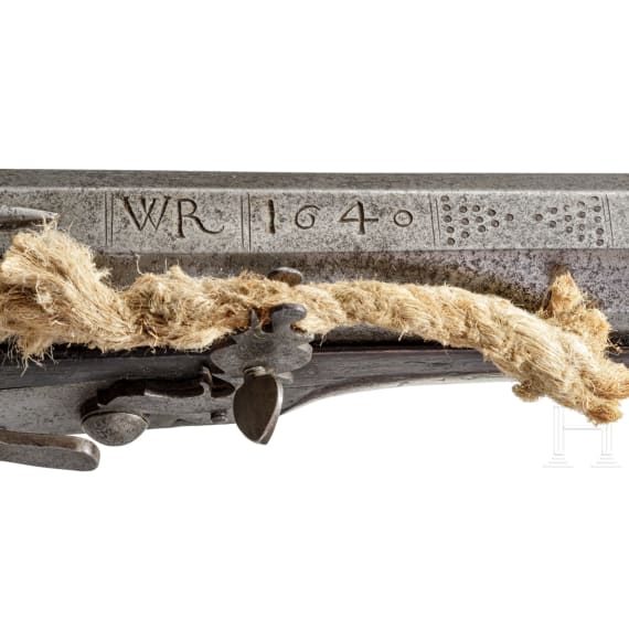 An English matchlock musket, dated 1640