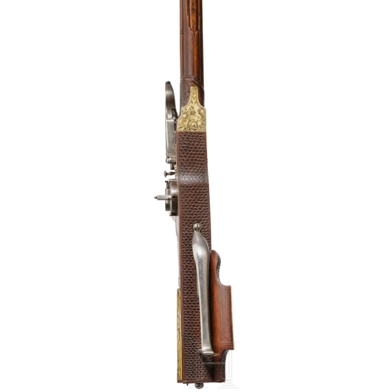 A South German wheellock rifle from the armoury of the princes of Salm-Reifferscheidt, dated 1649