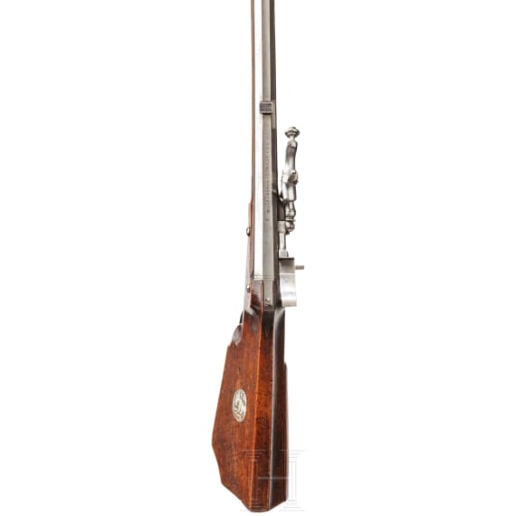 A German wheel-lock rifle, dated 1655