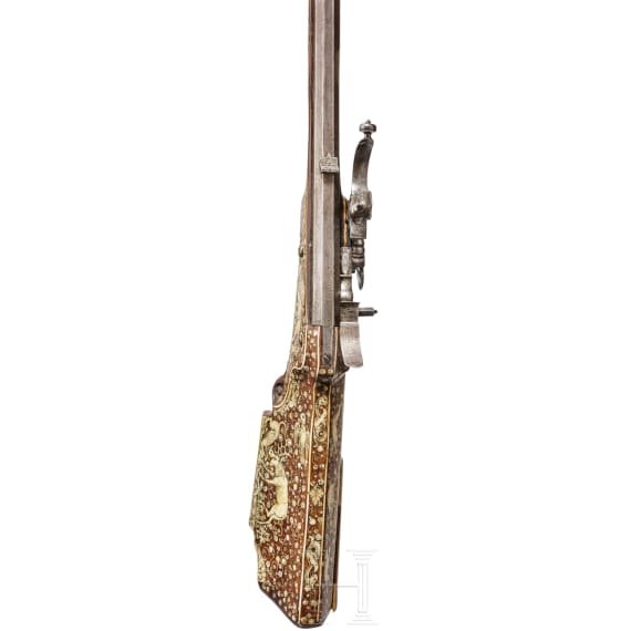 A profusely inlaid Silesian wheel-lock hunting rifle, circa 1700