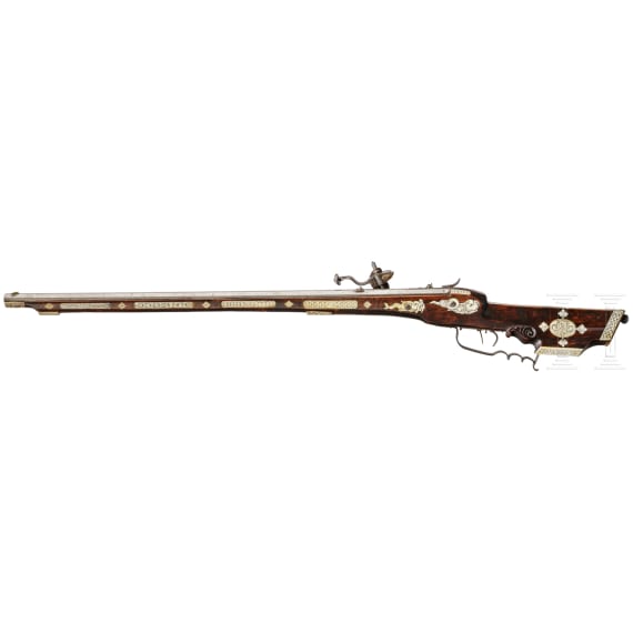 A German wheel-lock rifle, circa 1700