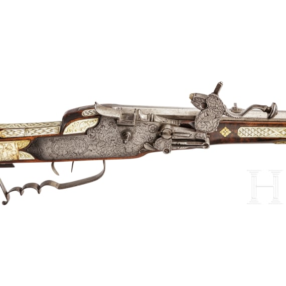A German wheel-lock rifle, circa 1700