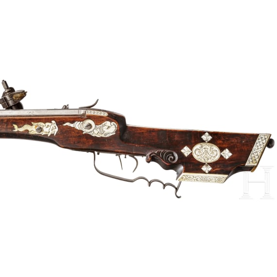 A German wheel-lock rifle, circa 1700