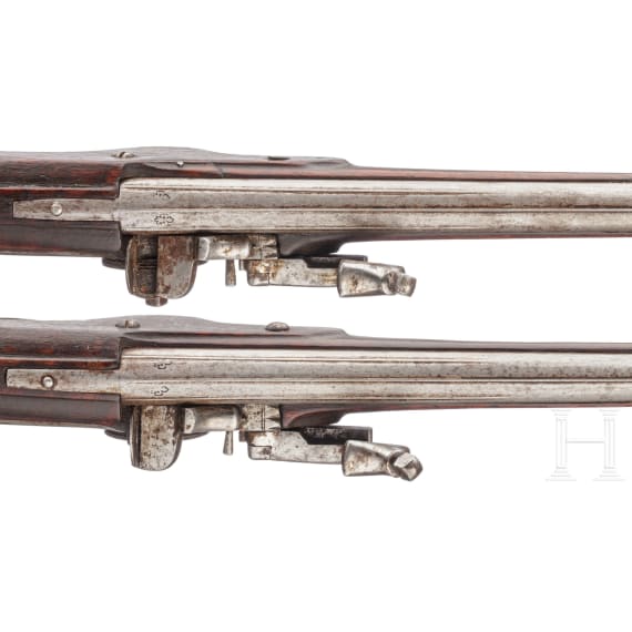A pair of North German or Flemish military wheellock pistols, circa 1650