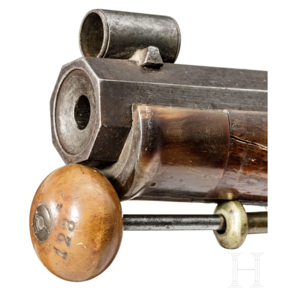 A heavy Swiss percussion target rifle, ca. 1850