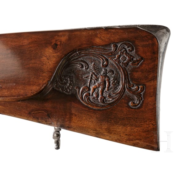 A deluxe Viennese percussion rifle from a comital estate, Jeschek in Josephstadt, circa 1850