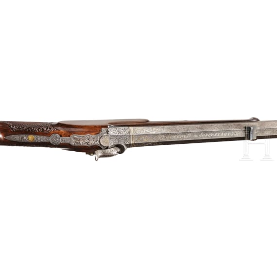 A deluxe Viennese percussion rifle from a comital estate, Jeschek in Josephstadt, circa 1850