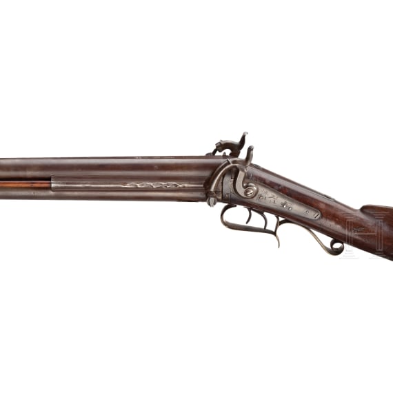 An American combined rifle, a so-called "Plain Rifle", circa 1850