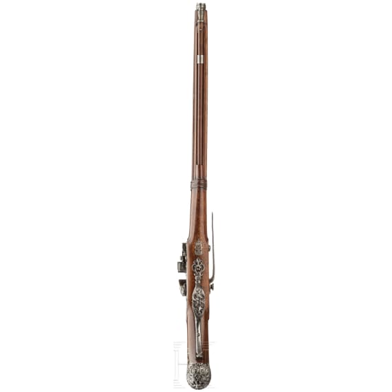 A long North-German or Dutch silver-inlaid flintlock pistol, circa 1660