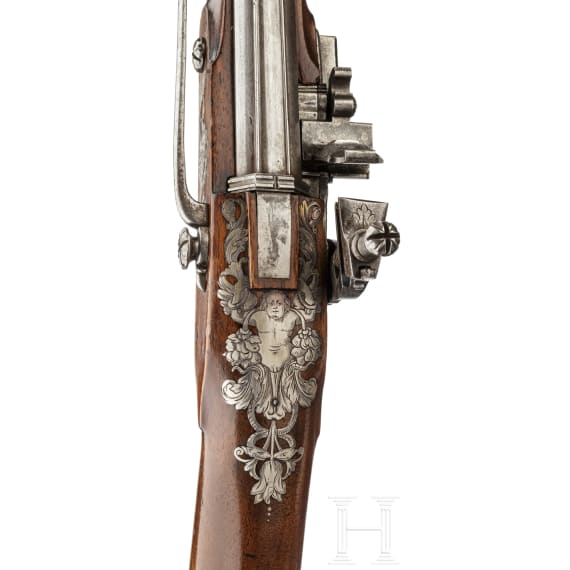 A long North-German or Dutch silver-inlaid flintlock pistol, circa 1660