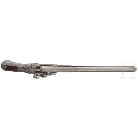 A long flintlock pistol, Andrea Medicina, Brescia, circa 1670