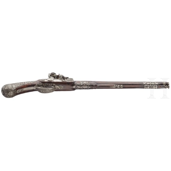 A long flintlock pistol, Andrea Medicina, Brescia, circa 1670