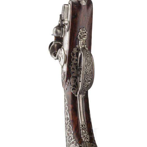 A long flintlock pistol, Andrea Medicina, Brescia, circa 1670