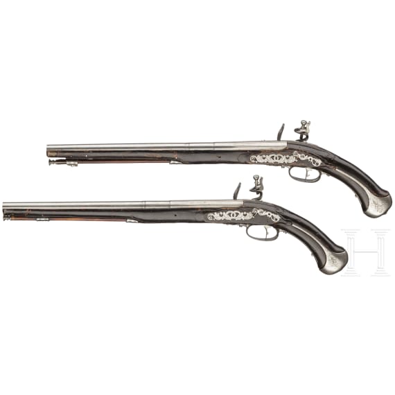 A pair of flintlock pistols, Giovanni Fondrino of Padua, circa 1680