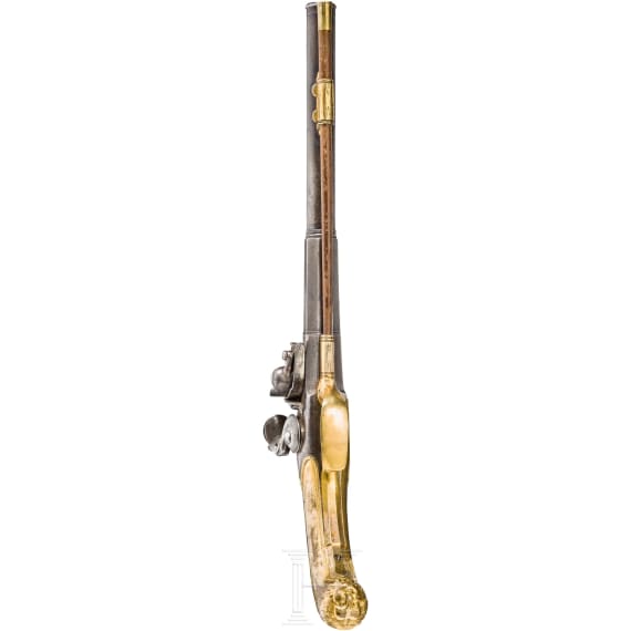 Ernst Ludwig Landgrave of Hesse-Darmstadt (1667 - 1739) - an all-metal flintlock pistol, Wittemann, Gie&szlig;en, circa 1720