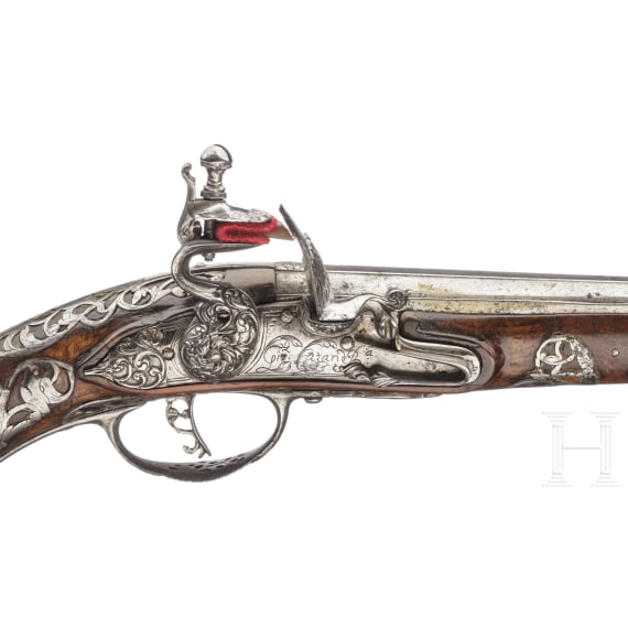 A flintlock pistol, Giovanni Cattaneo in Milan, circa 1700