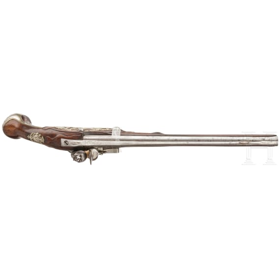 A French flintlock pistol, I. Danovd, circa 1720