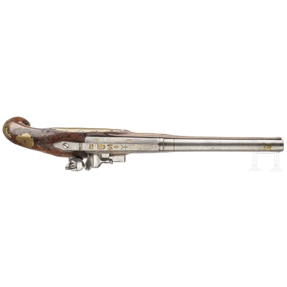 Steinschlosspistole, Johann Jacob Kuchenreuter, Regensburg, um 1760