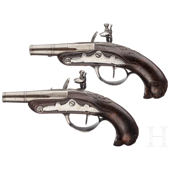 Ein Paar Reisepistolen, Frankreich, um 1780