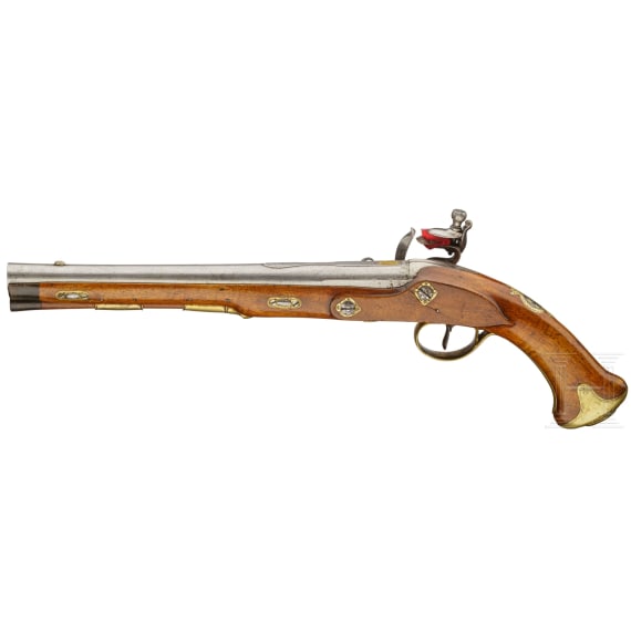 A German flintlockpistol, signed "Schulz", circa 1800