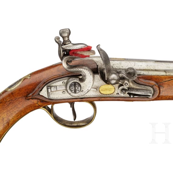 A German flintlockpistol, signed "Schulz", circa 1800