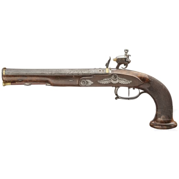 A French flintlock pistol by Boutet et fils in Versailles, circa 1810