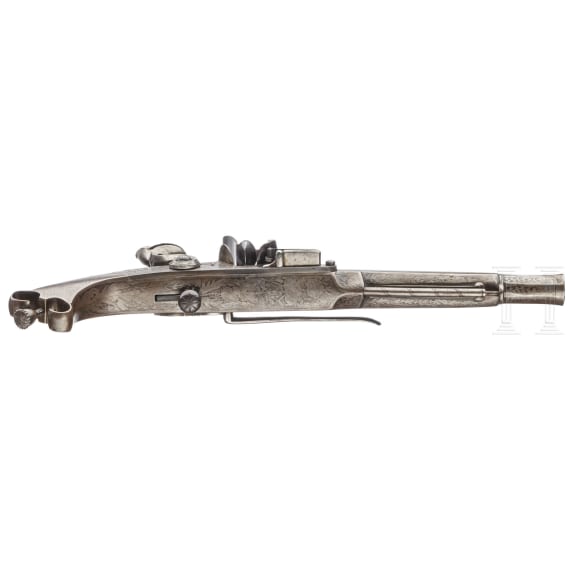 A Scottish all-metal flintlock pistol, circa 1820