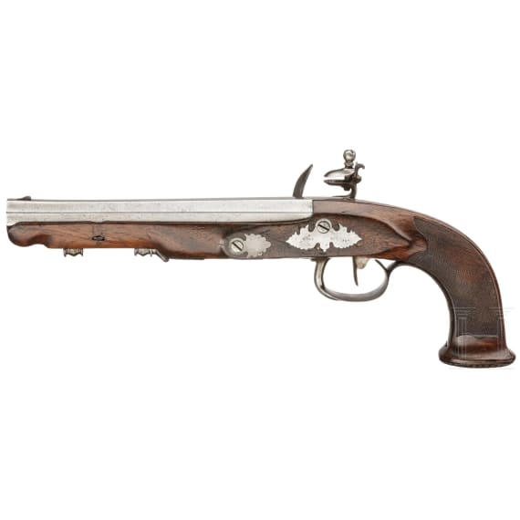 A French flintlock pistol, circa 1820