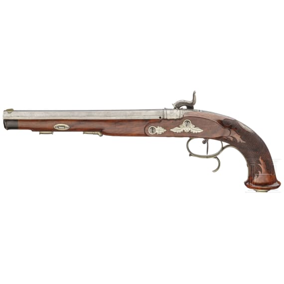 Perkussionspistole, Lorenz B&ouml;ssel in Suhl, um 1850
