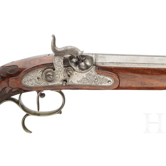Perkussionspistole, Lorenz B&ouml;ssel in Suhl, um 1850