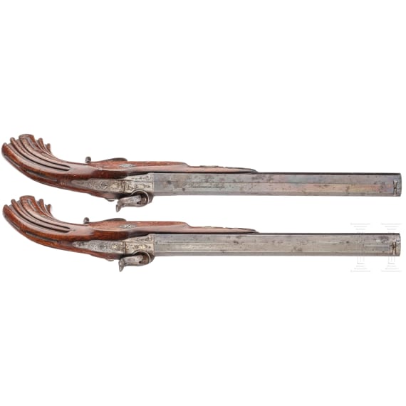 A pair of cased percussion pistols by Devisme, Paris, circa 1850