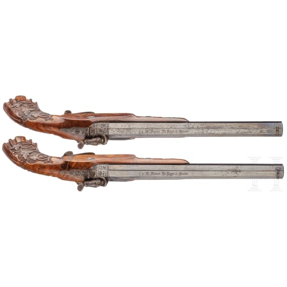 A pair of cased percussion pistols by Faur&eacute; Le Page, Paris, circa 1850
