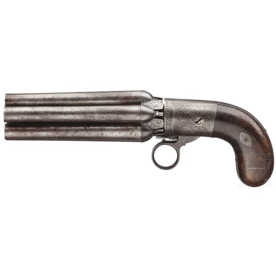 A pepperbox revolver Jose Antonio Vianna in Porto, ca. 1850