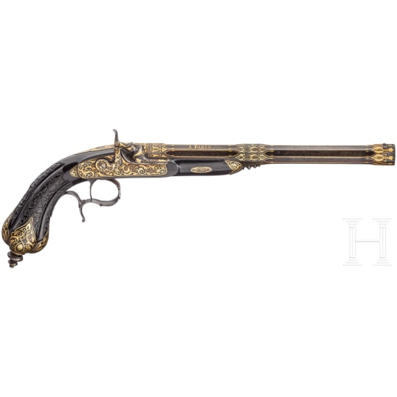 A deluxe percussion target pistol, Geeringkx, Paris, circa 1880/90