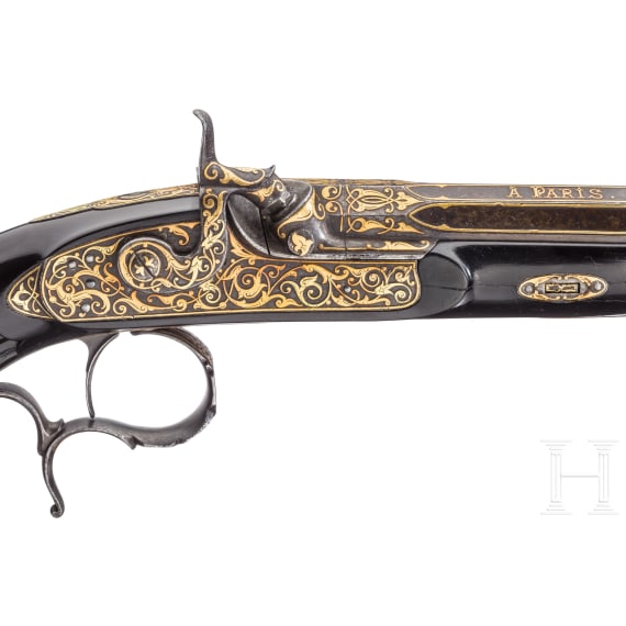 A deluxe percussion target pistol, Geeringkx, Paris, circa 1880/90