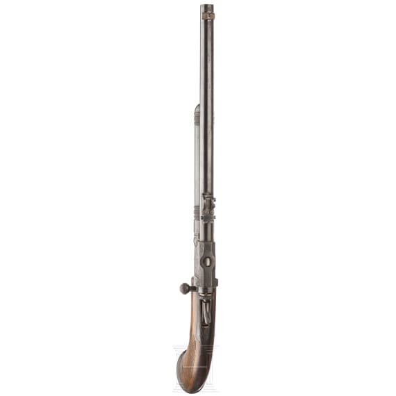 A French Giffard action air pistol, St. Etienne, ca. 1880